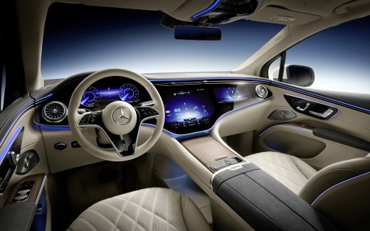 Mercedes-Benz EQS 450+ SUV AMG Line 2022 4K Interior Wallpaper