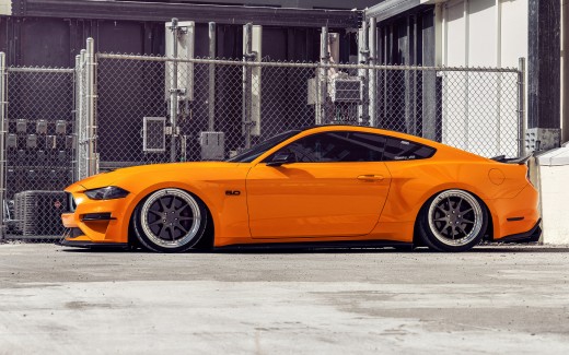 Orange Mustang 5K Wallpaper
