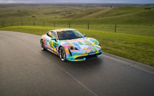 Porsche Taycan Turbo Art Car by Nigel Sense 2021 4K Wallpaper