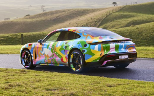 Porsche Taycan Turbo Art Car by Nigel Sense 2021 4K 2 Wallpaper