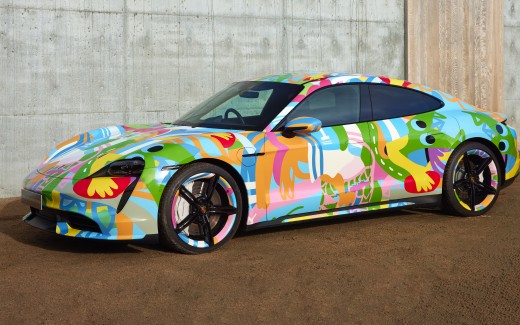 Porsche Taycan Turbo Art Car by Nigel Sense 2021 4K 3 Wallpaper
