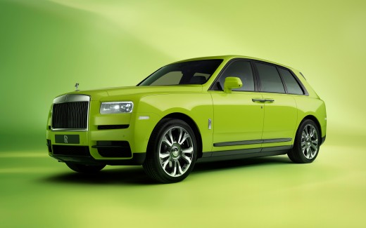 Rolls-Royce Cullinan Inspired by Fashion Lime Green 8K Wallpaper